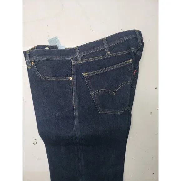 Levi's 505 Jeans Mens 38x34 Blue Regular Fit Straight Leg Dark Wash Denim